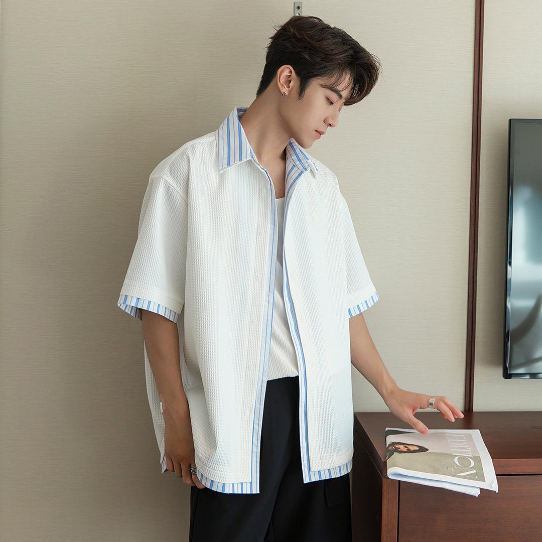 Short Sleeve Waffle Overshirt – The Korean Fashion