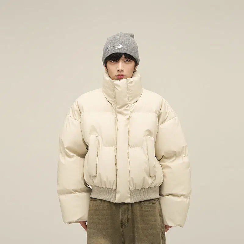 Short Stand Collar Puffer Jacket