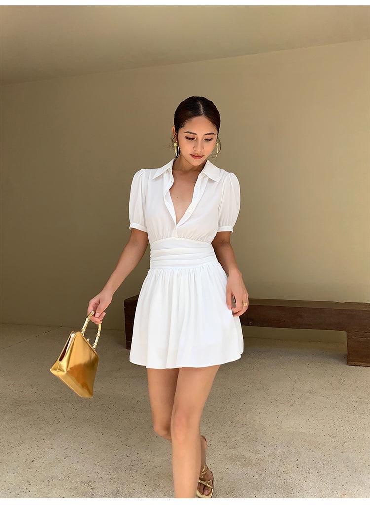 Short-sleeved Shirt Dress