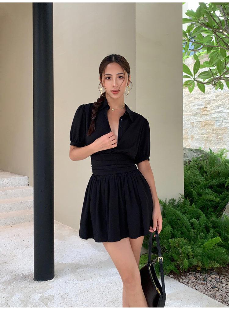 Short-sleeved Shirt Dress