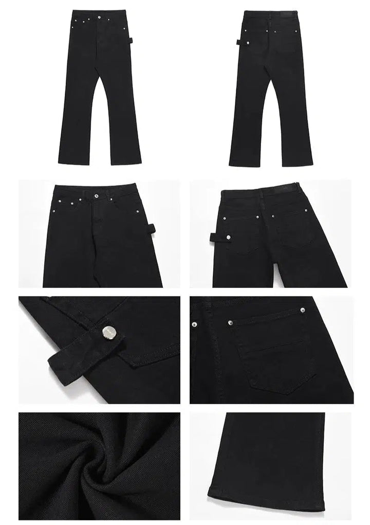 Side Pockets Slim-fit Flared Jeans