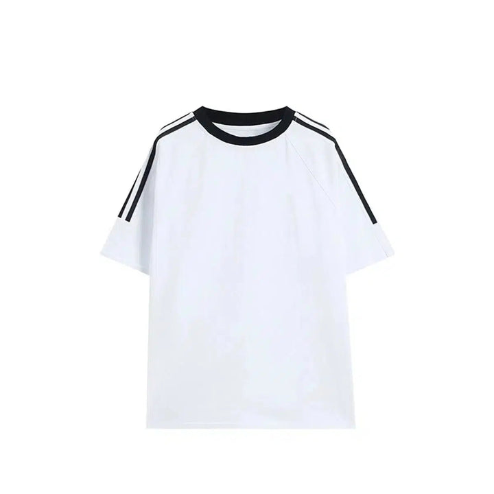 Side Striped Short-sleeved T-shirt