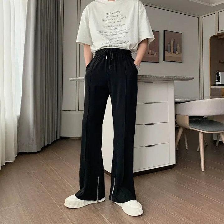 Side Zip Drawstring Pants