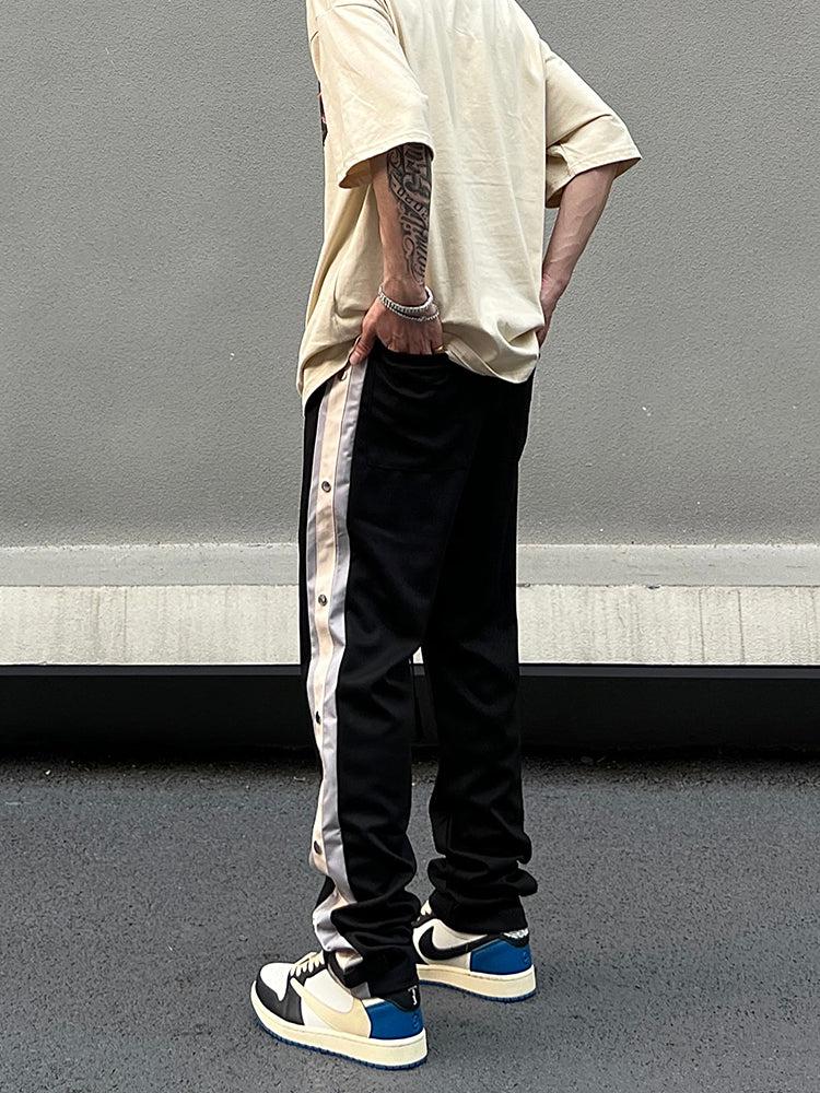 Side-breasted Drawstring Pants