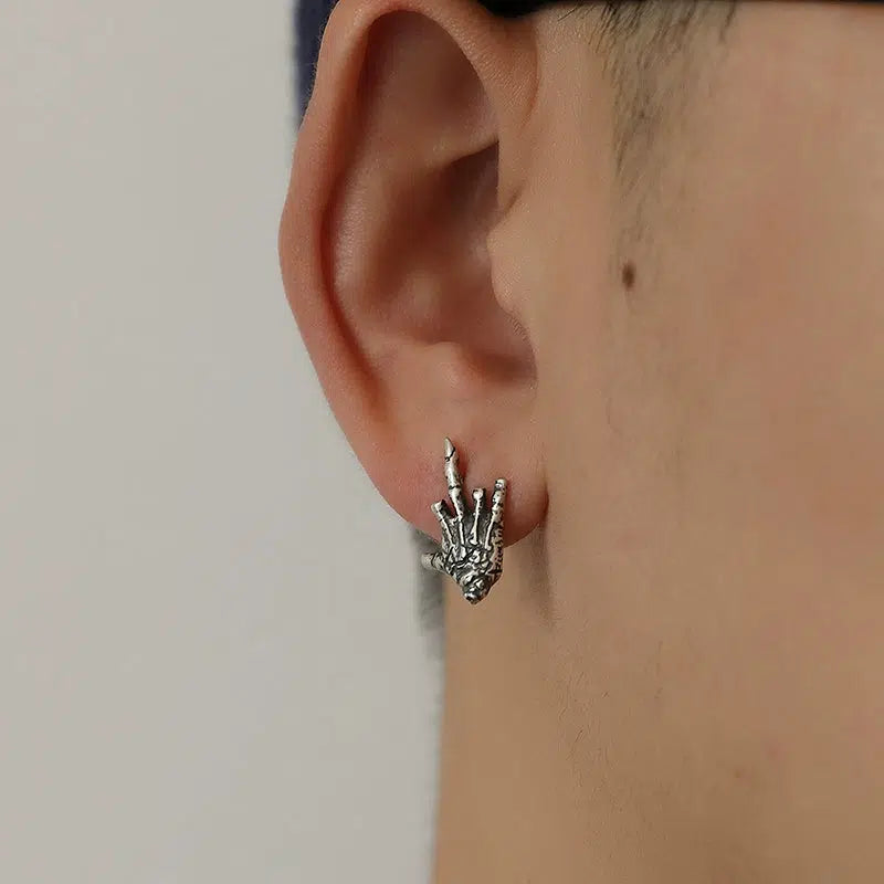 Skeleton Hand Stud Earrings