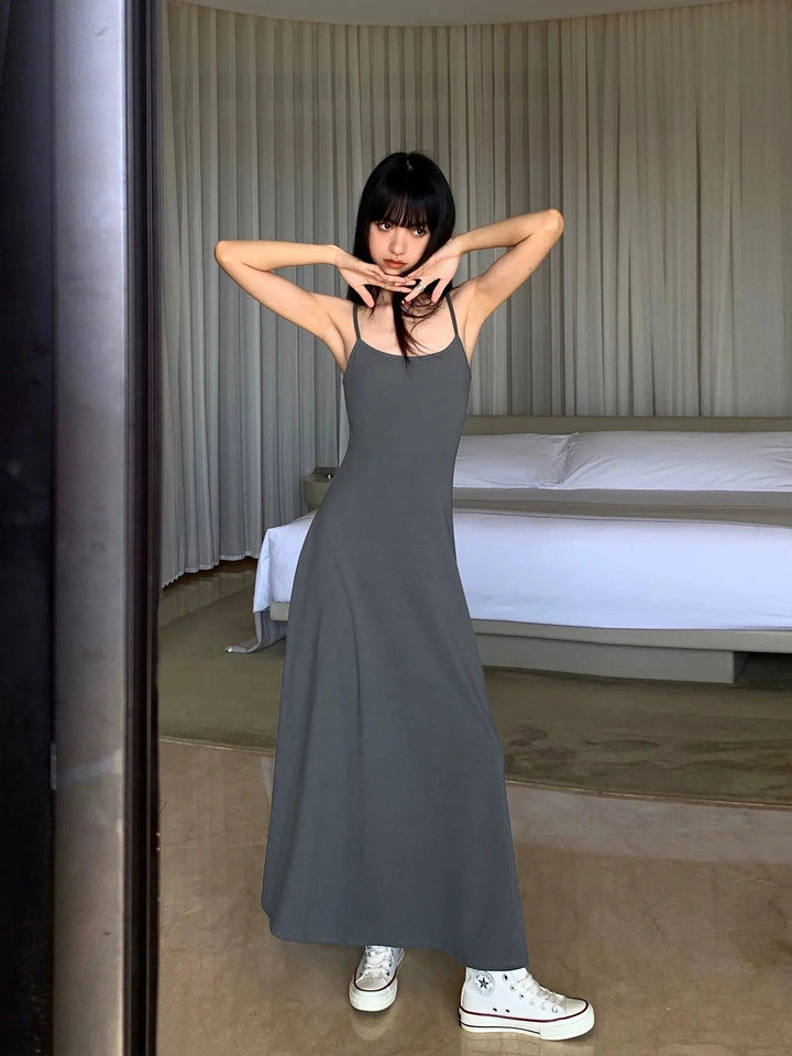 Sleeveless Fitted Long Dress