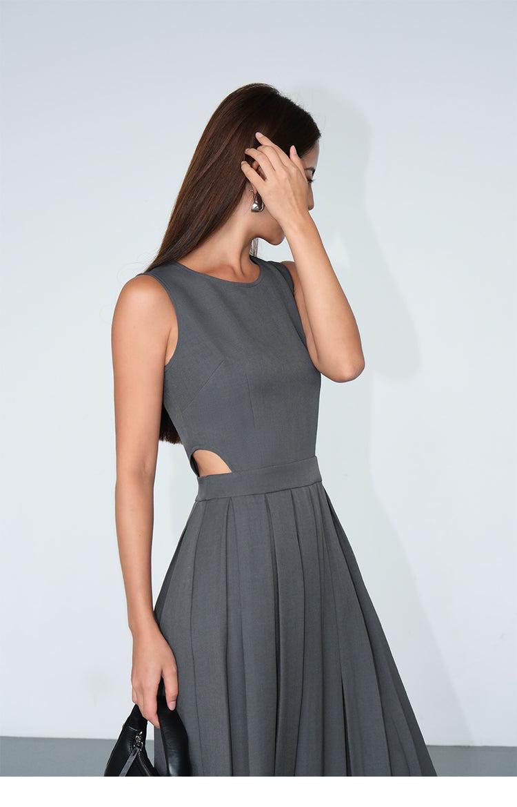 Sleeveless Hollow Vest Dress