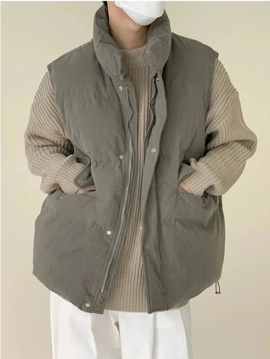 Sleeveless Padded Cotton Jacket Vest