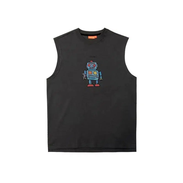 Sleeveless Robot Graphic Vest