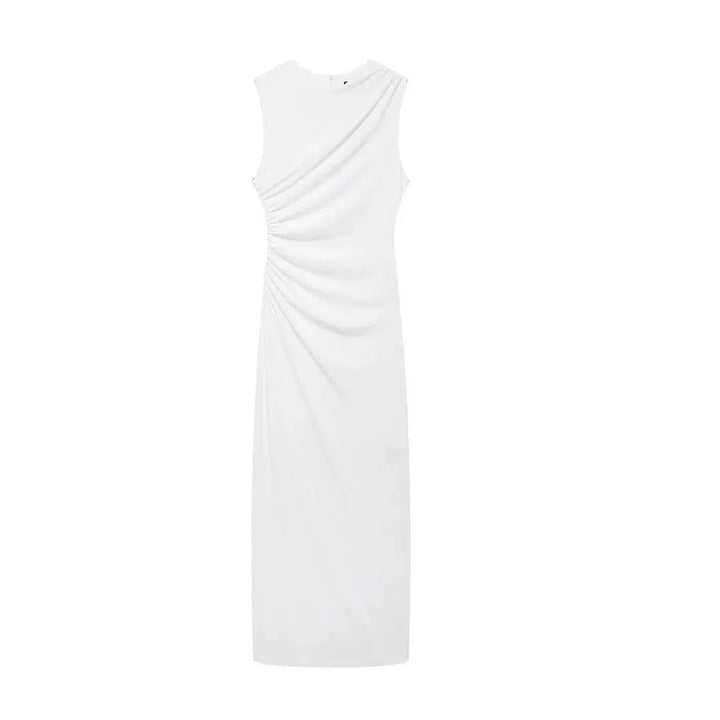 Sleeveless Ruched Midi Sundress