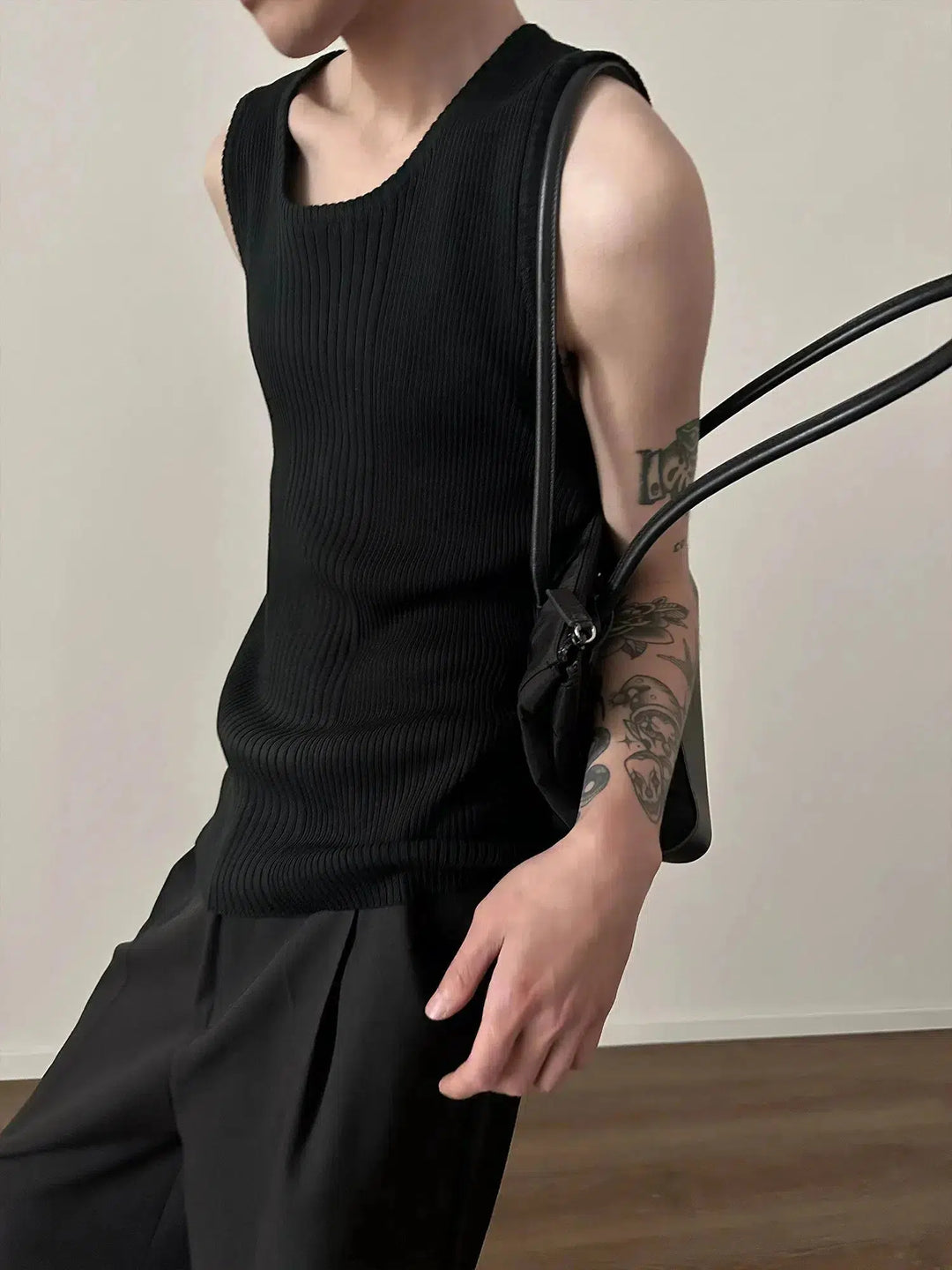 Sleeveless Slim Elastic Knit Vest