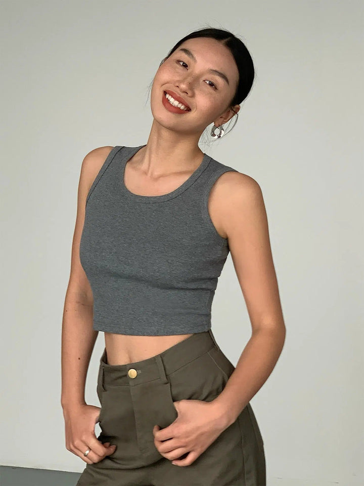 Slim Fit Cropped Tank Top