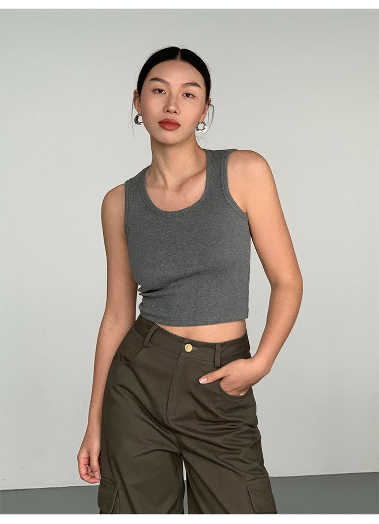 Slim Fit Cropped Tank Top