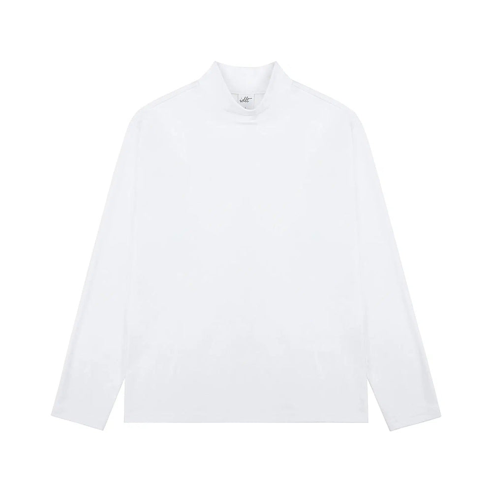 Slim Fit Half Turtleneck Stand Collar Shirt