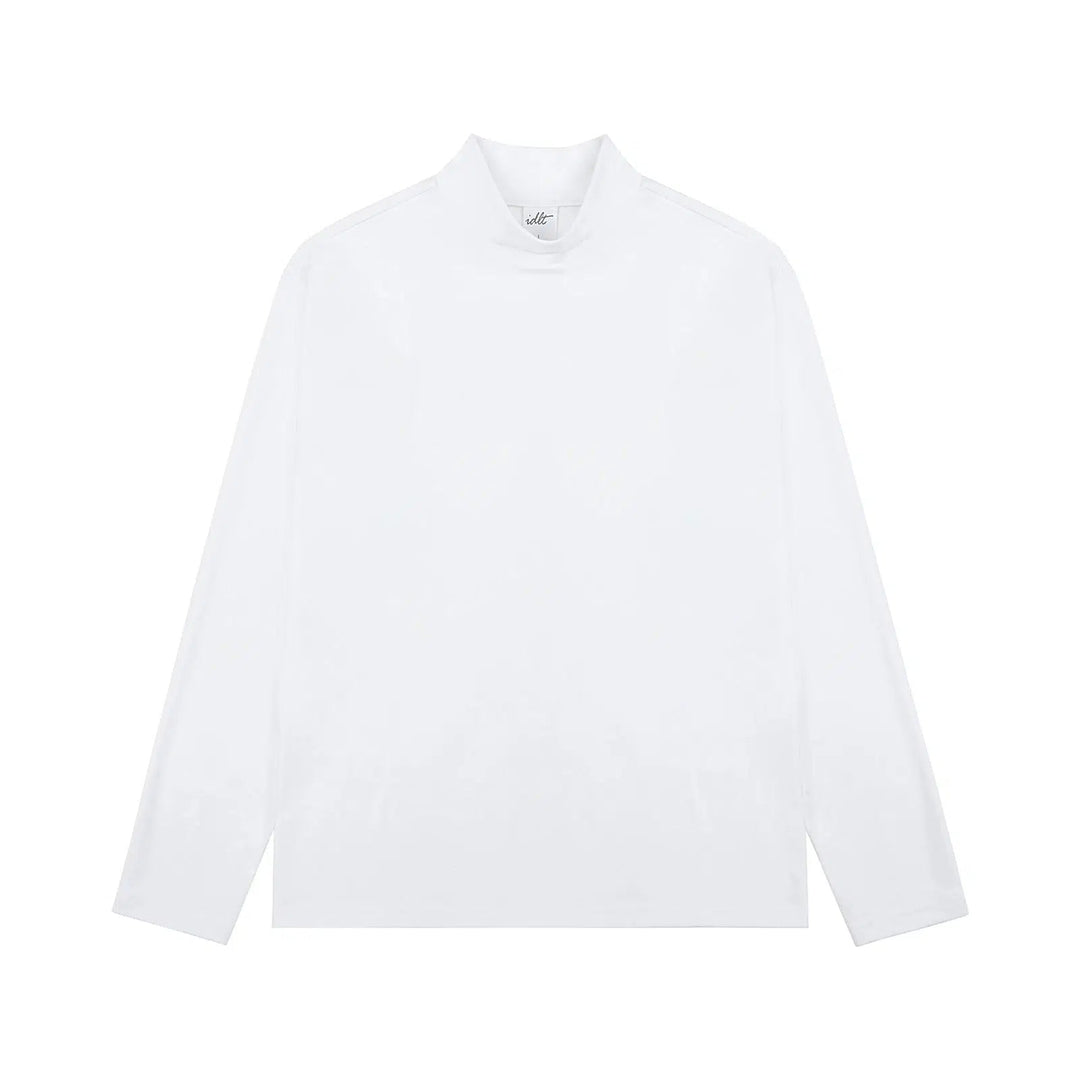 Slim Fit Half Turtleneck Stand Collar Shirt