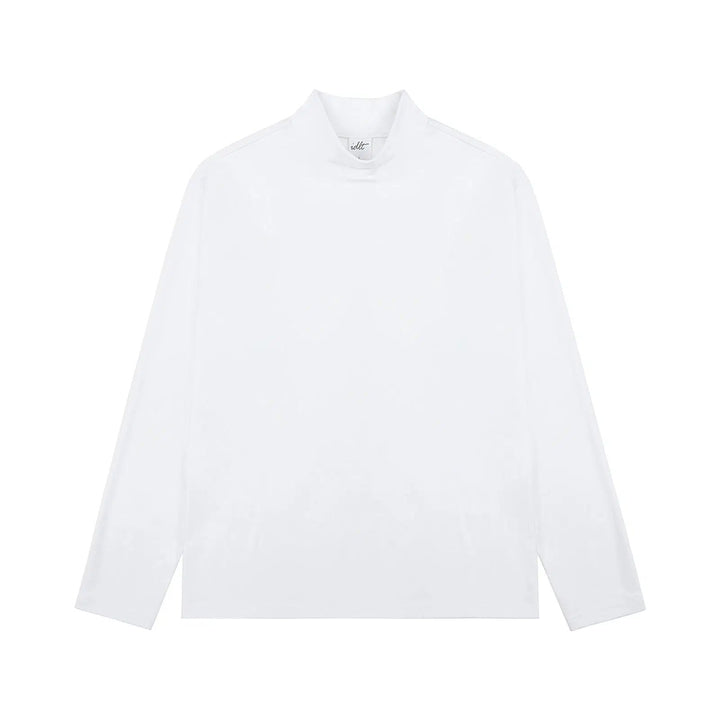 Slim Fit Half Turtleneck Stand Collar Shirt