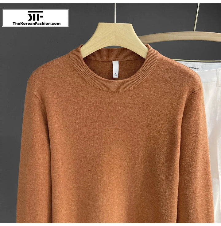 Slim Fit Soft Knitted Sheep Bottoming Sweater