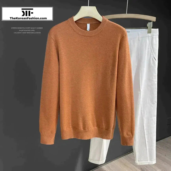 Slim Fit Soft Knitted Sheep Bottoming Sweater