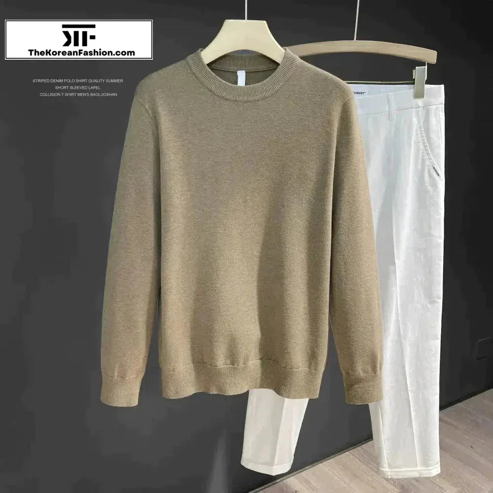 Slim Fit Soft Knitted Sheep Bottoming Sweater