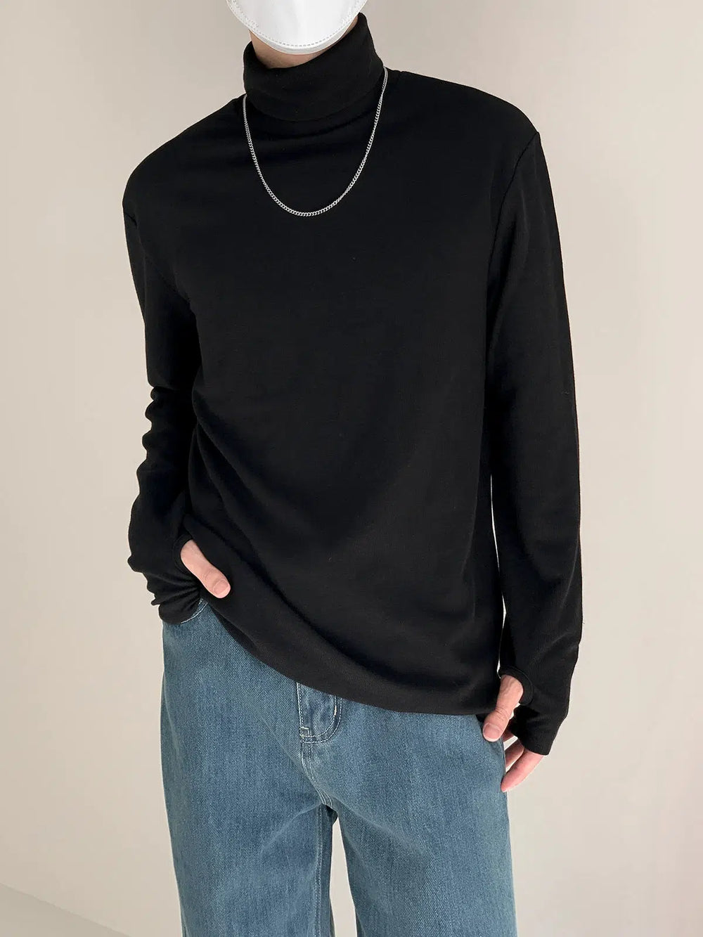 Slim Fit Turtleneck Bottoming Shirt