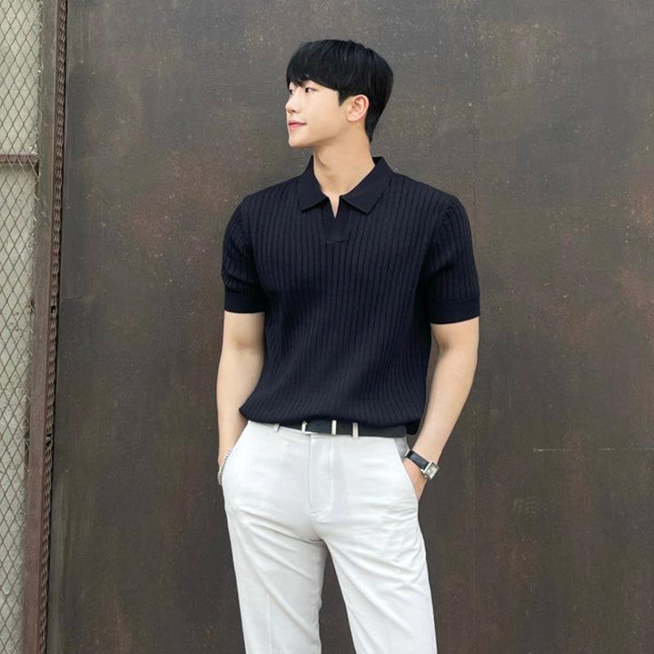 Slim-fit Knitted Polo Shirt