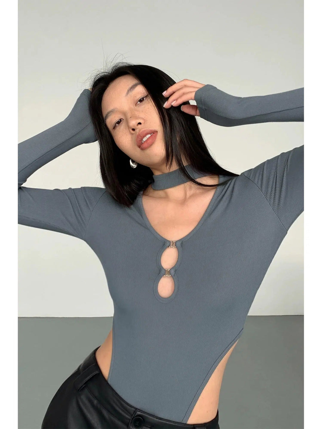 Slim-fit Long-sleeved Bodysuit