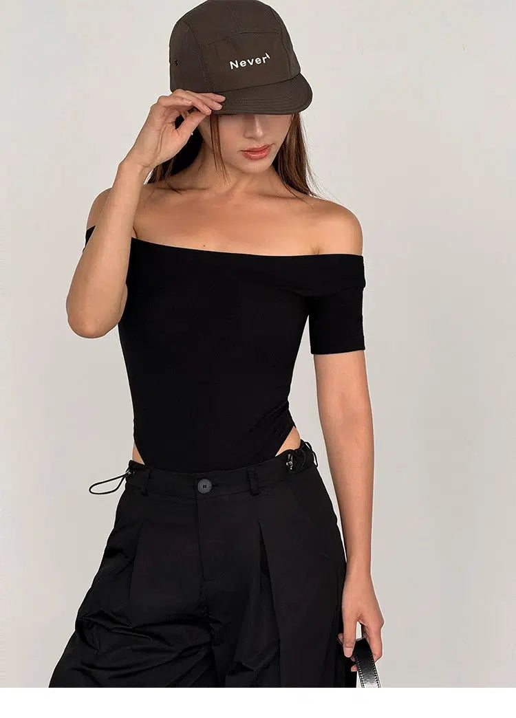 Slim-fit One-shoulder Bodysuit