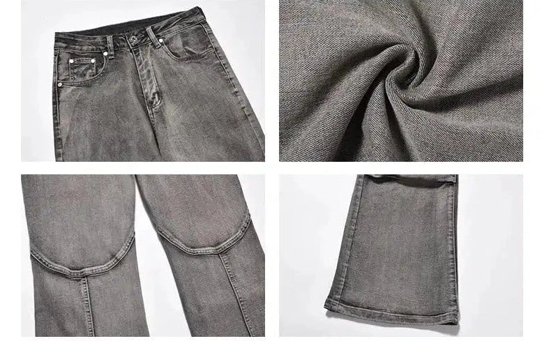 Slim-fit Smoky Gray Straight-leg Jeans