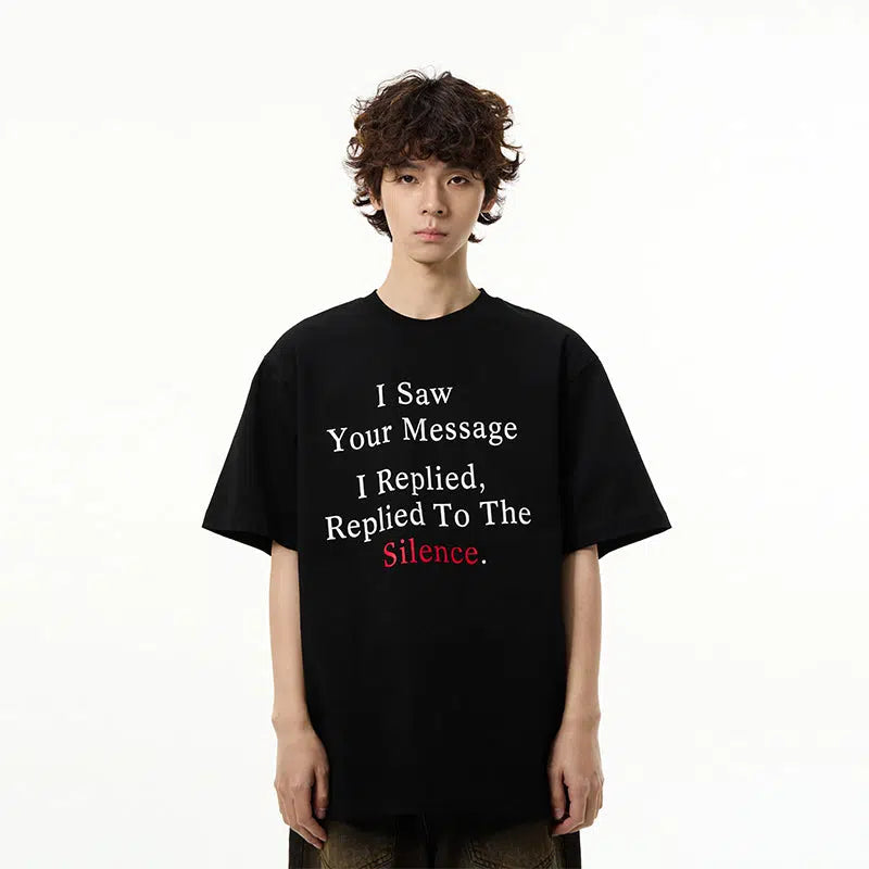 Slogan Short Sleeve Printed T-shirt