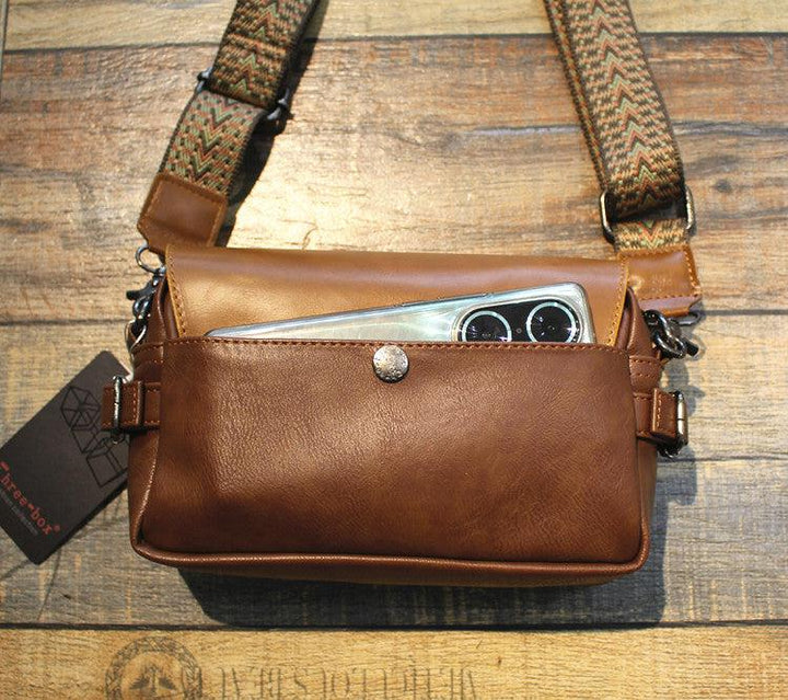 Small Faux Leather Flap Bag