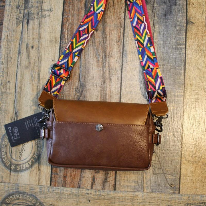 Small Faux Leather Flap Crossbody Bag