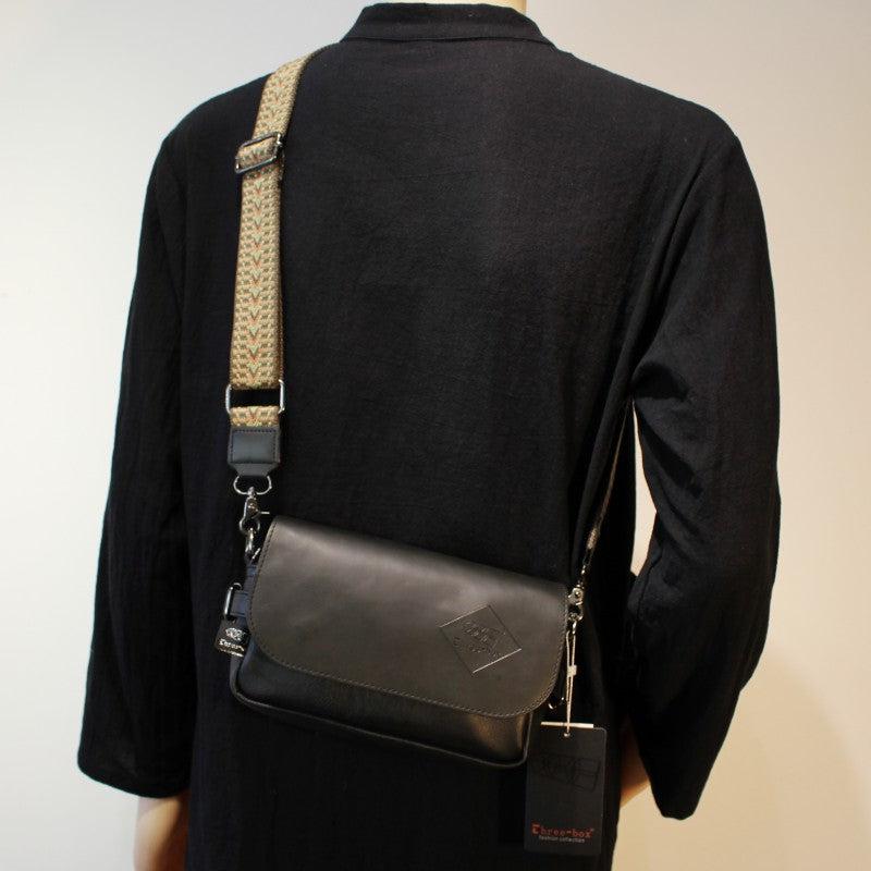 Small Leather Flap Diagonal Bag