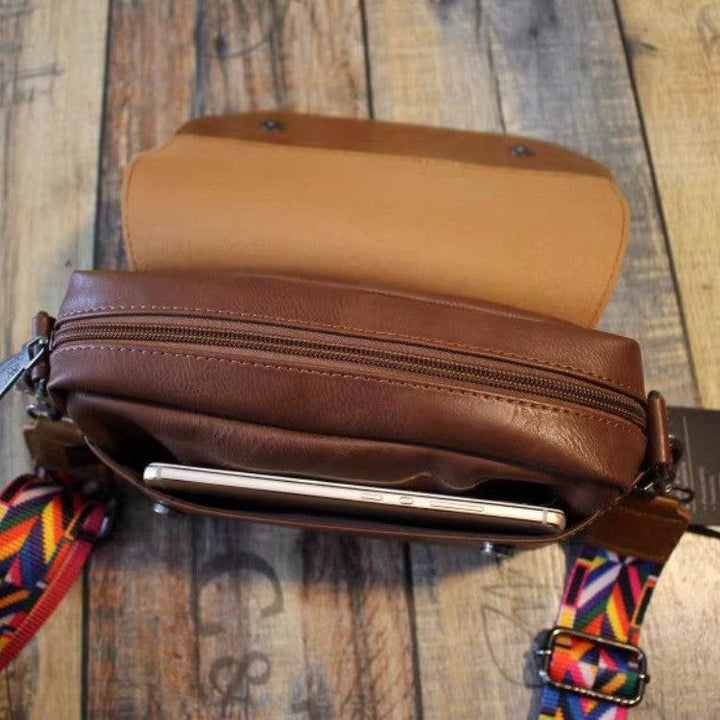 Small Leather Satchel Crossbody Bag