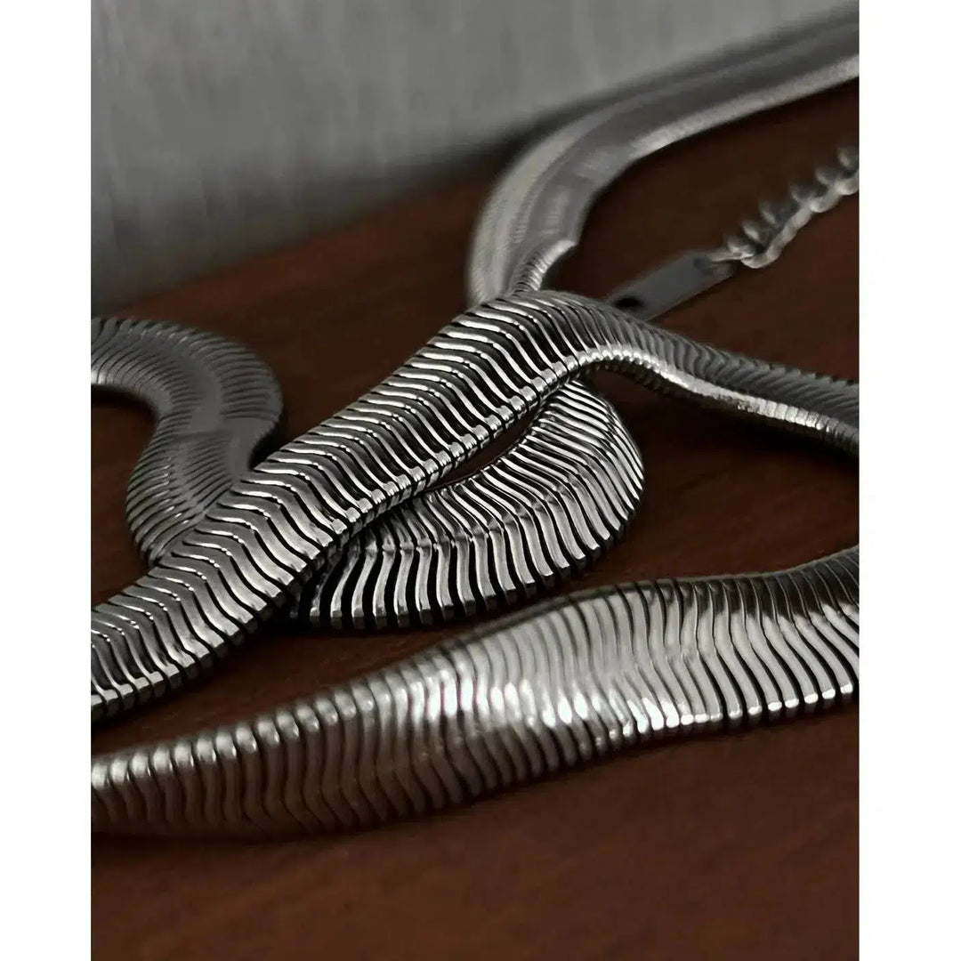 Snake Bone Stainless Steel Necklace