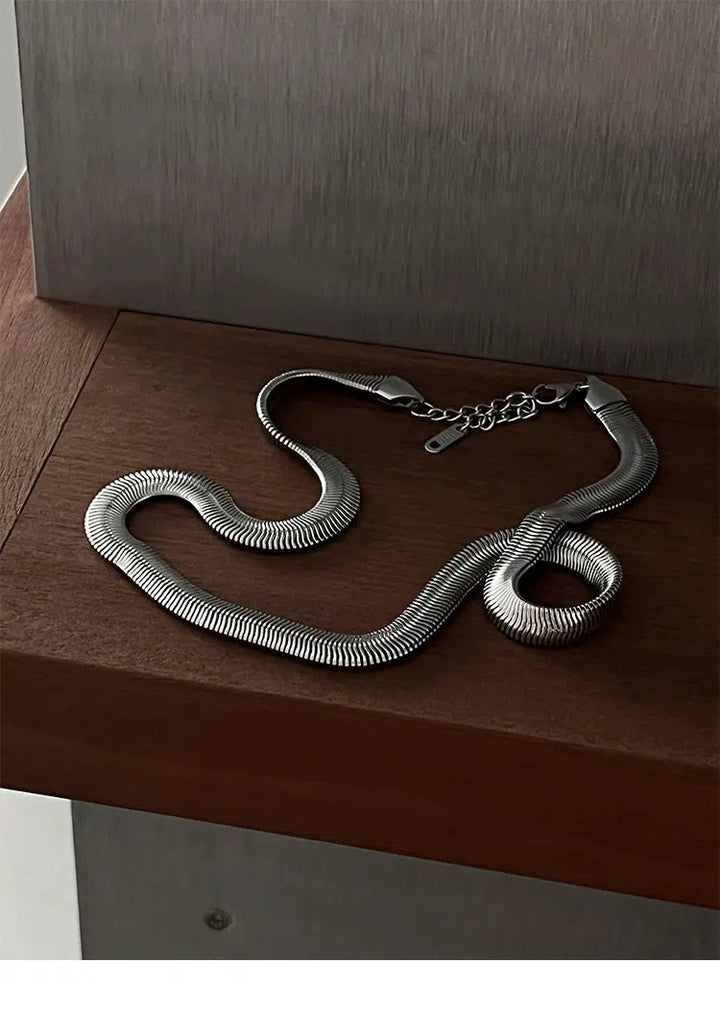 Snake Bone Stainless Steel Necklace