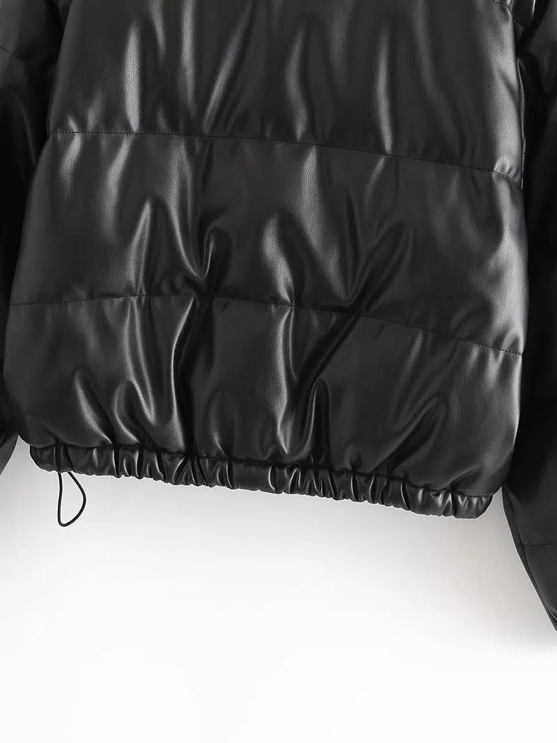 Snap Buttons Padded Quilted Jacket