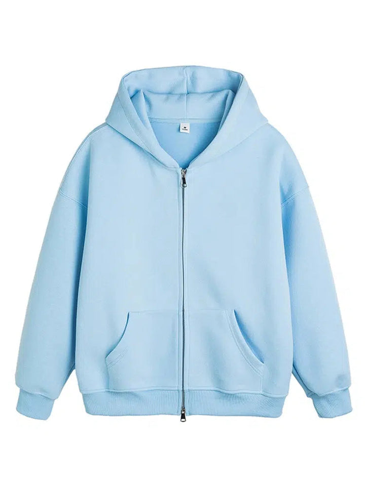 Solid Color Hooded Sweatshirt