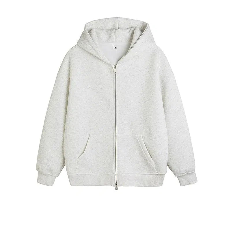 Solid Color Hooded Sweatshirt