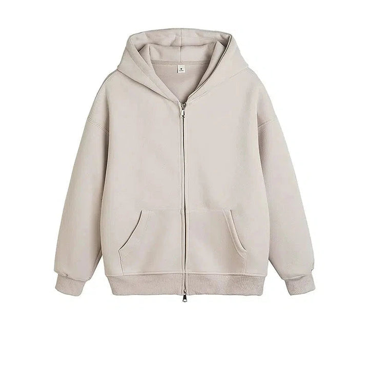 Solid Color Hooded Sweatshirt