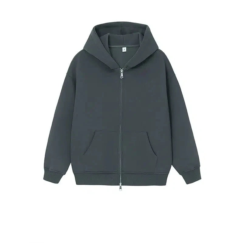 Solid Color Hooded Sweatshirt