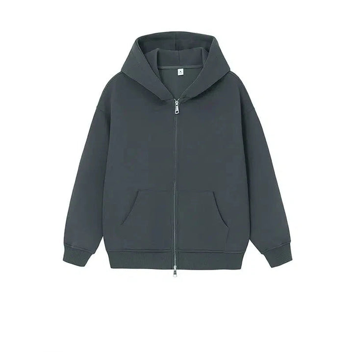 Solid Color Hooded Sweatshirt