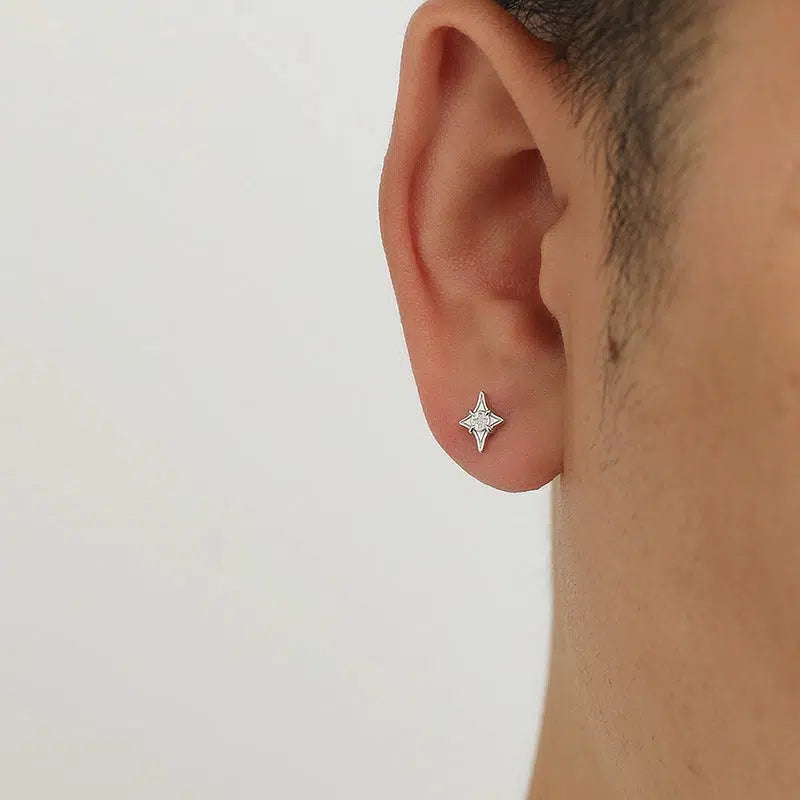 Sparkling Star Stud Earrings