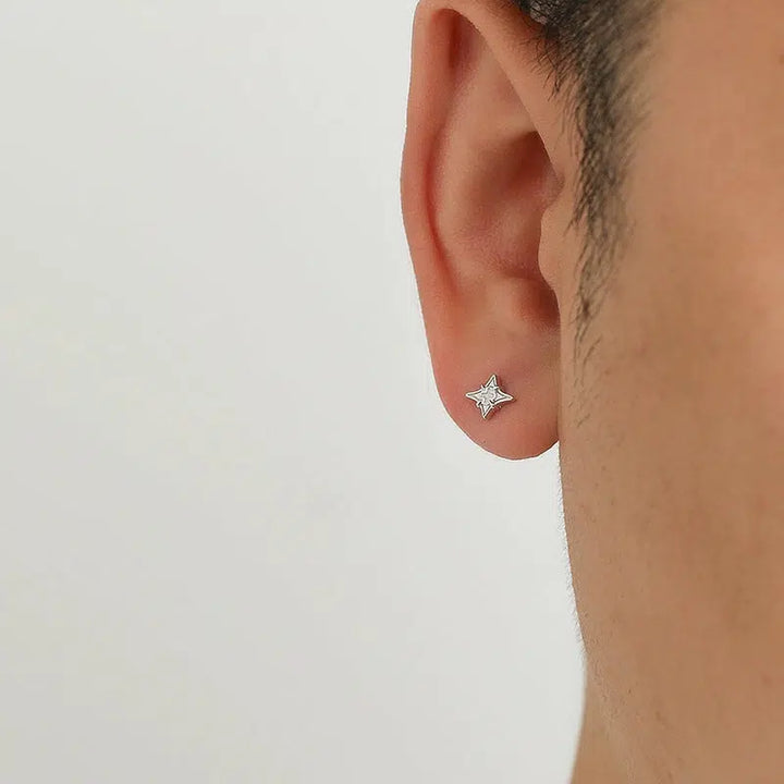 Sparkling Star Stud Earrings