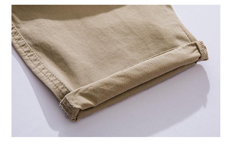 Spring Drawstring Cotton Elastic Waist Pants