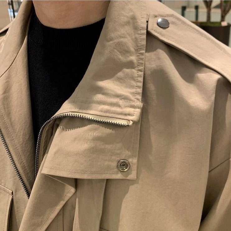 Spring Two-piece Lapel Cargo Jacket