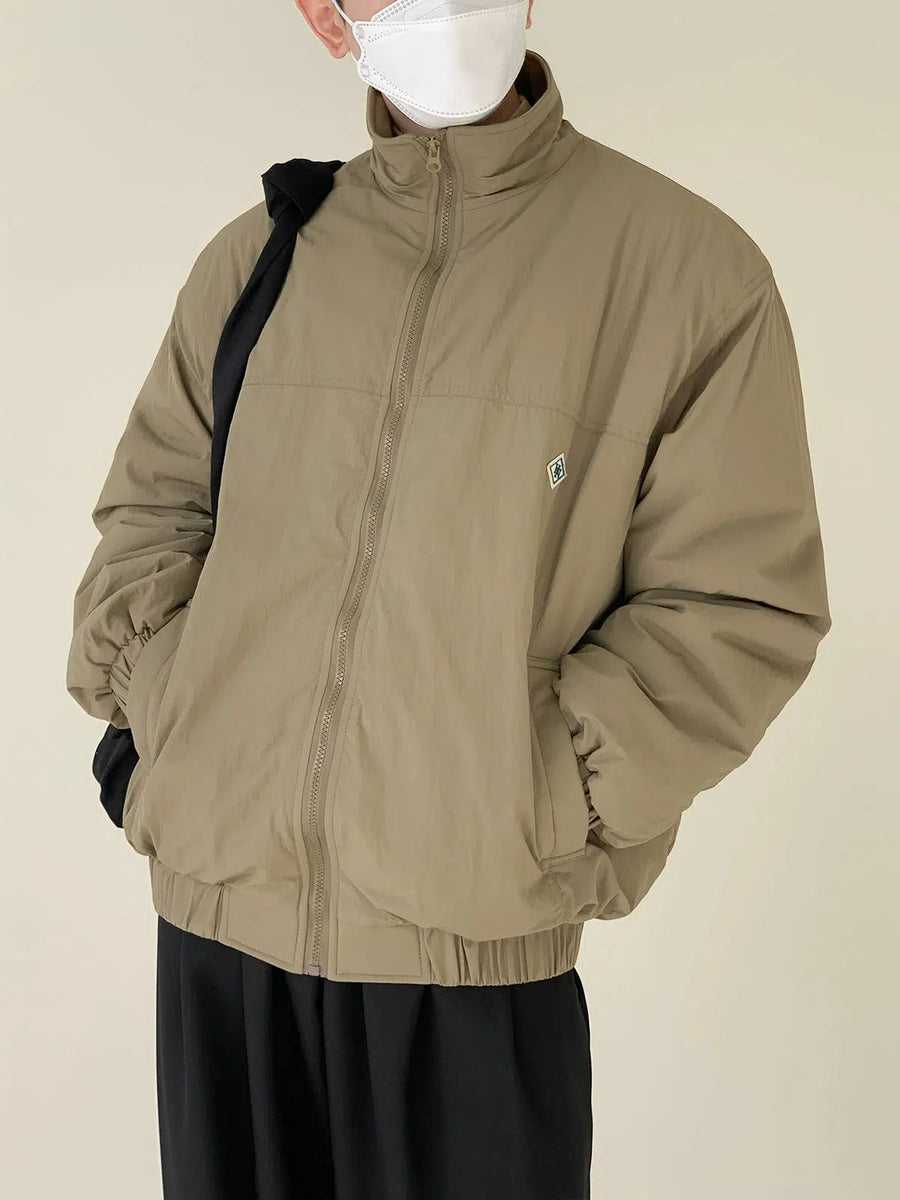 Stand Collar Nylon Jacket