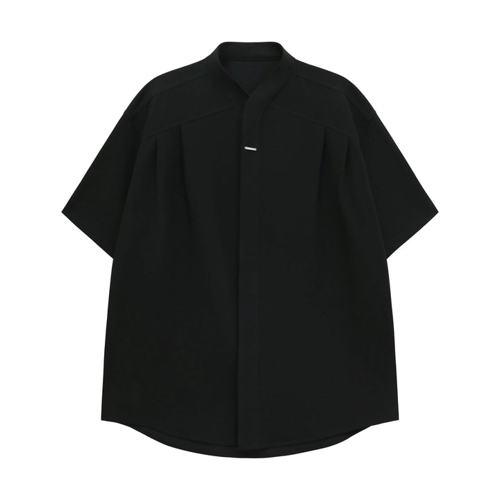 Stand Collar Short-sleeved Shirt