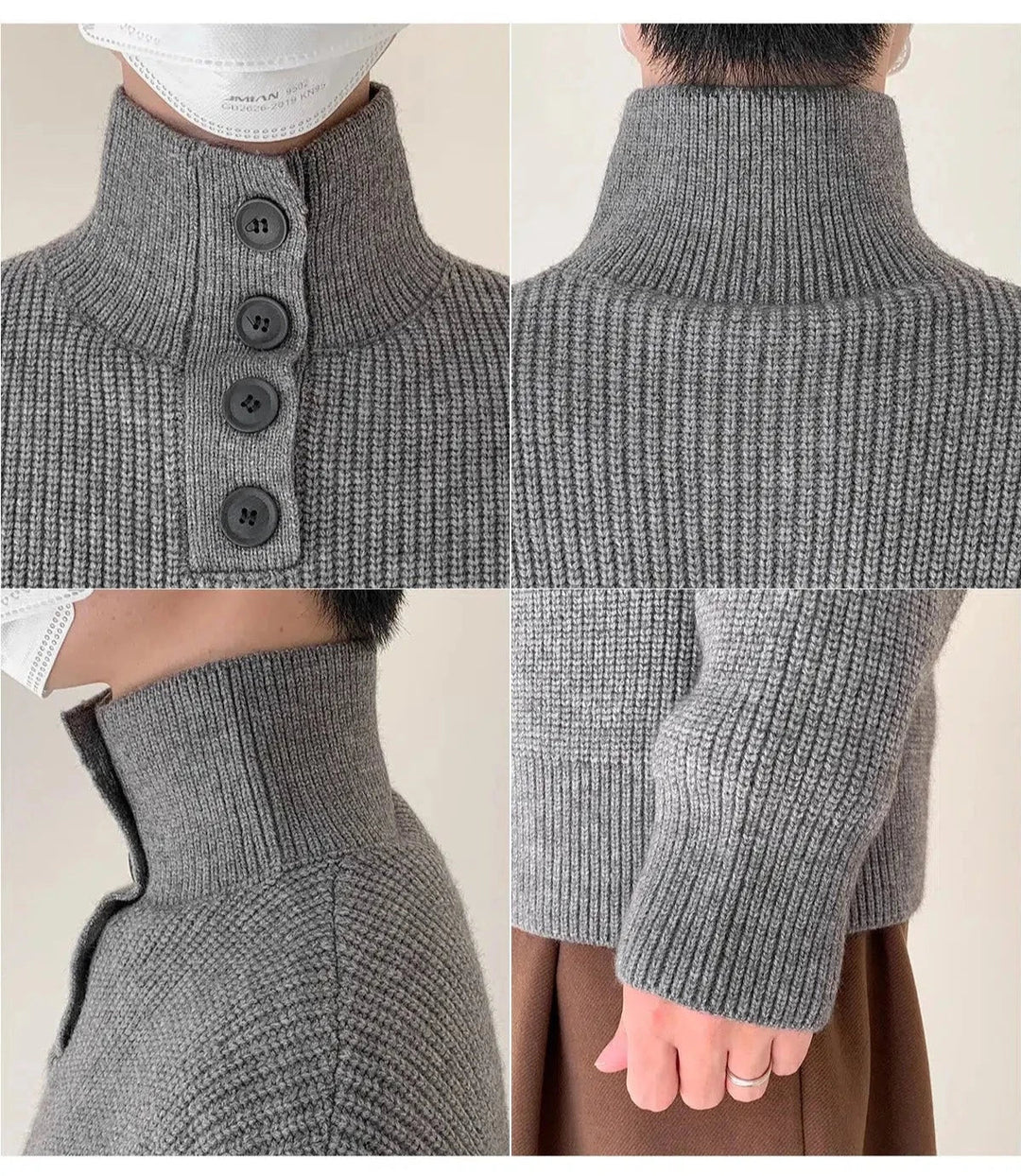 Stand-up Collar Thick Turtleneck Sweater