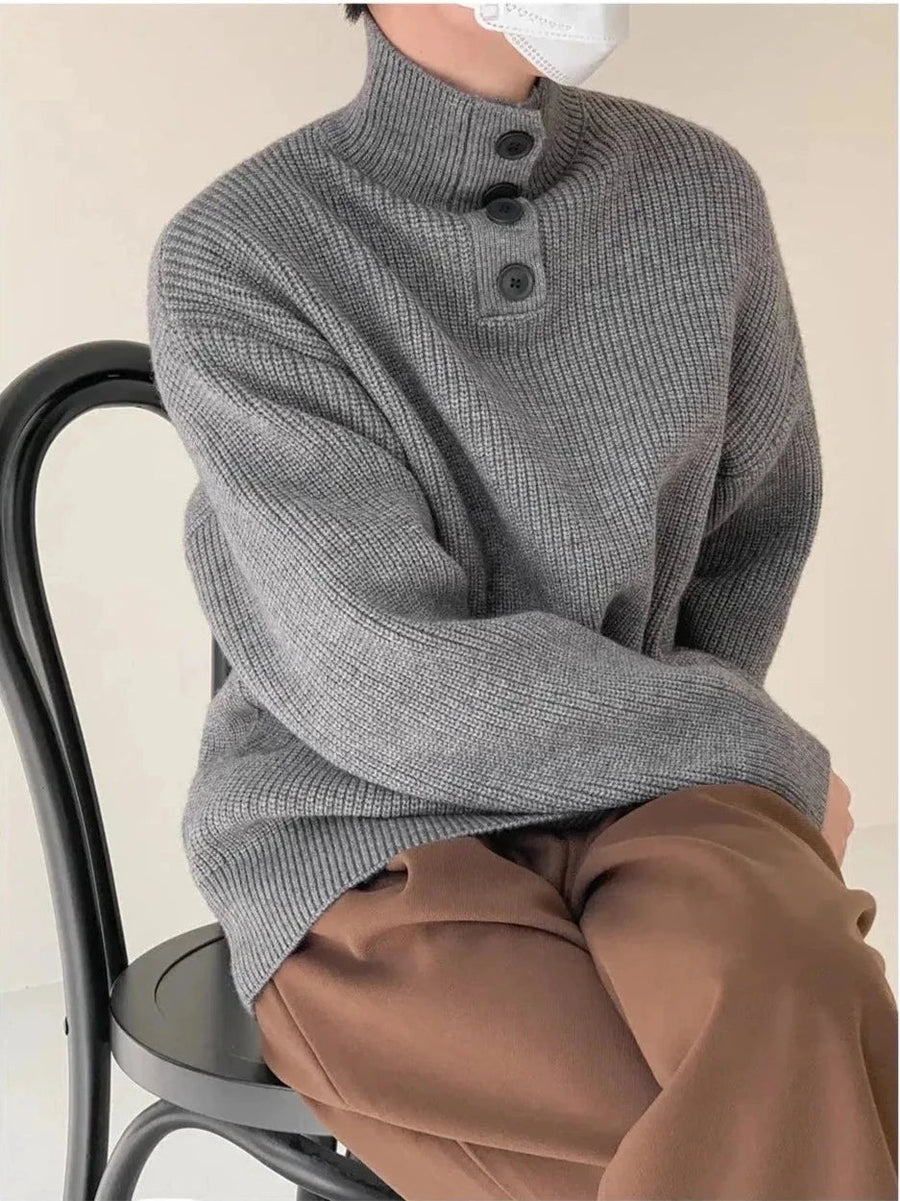 Stand-up Collar Thick Turtleneck Sweater