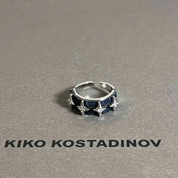 Star-Accented Band Ring